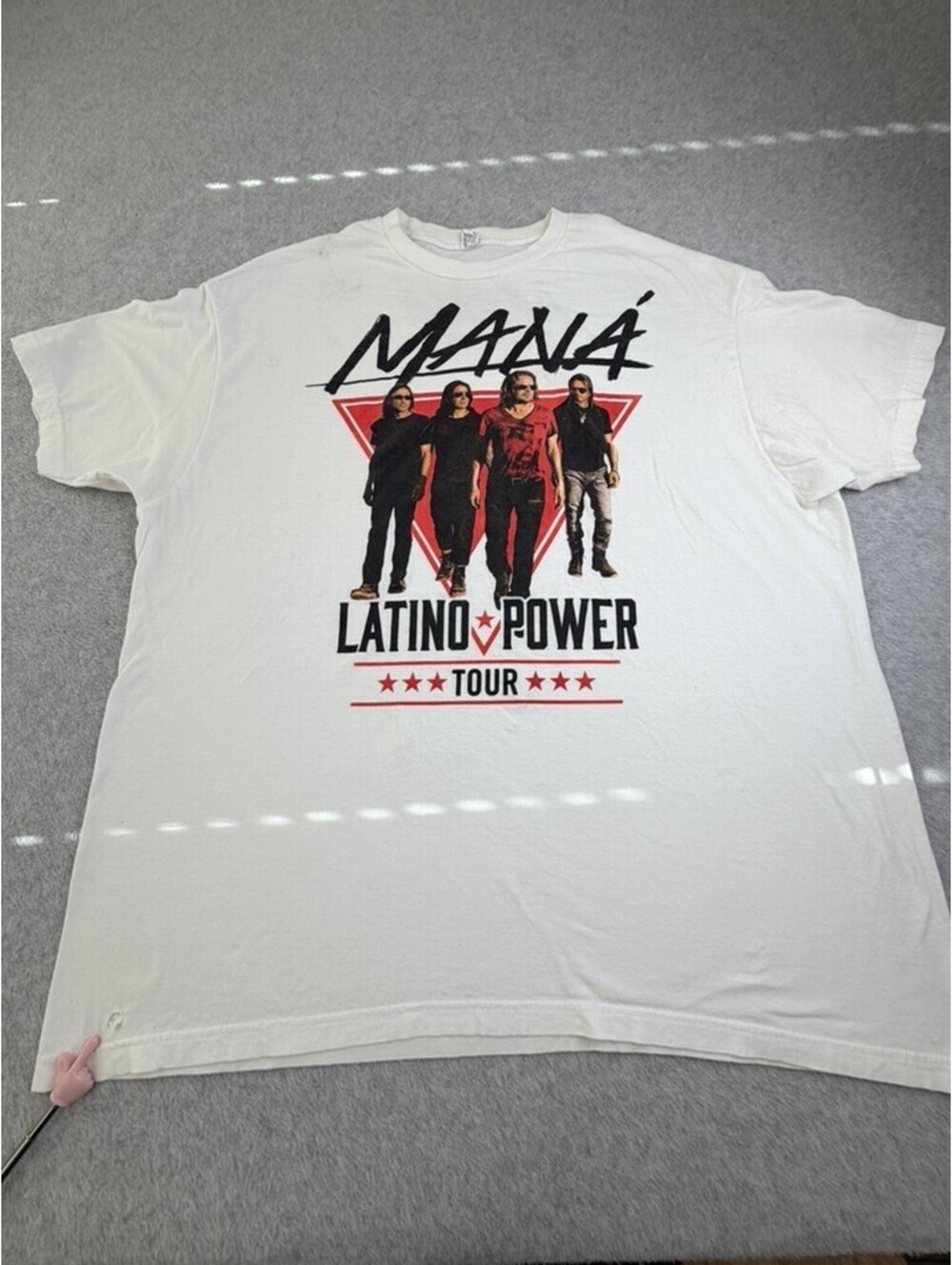 Optima Mens T Shirt 2XL White Maná Latino Power Tour Band Concert Graphic Cotton